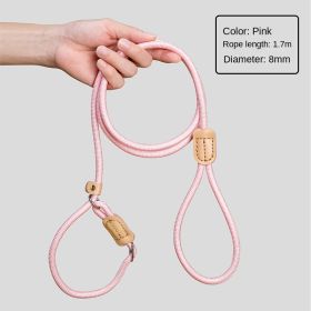 Aiwo New Dog Walking Tool: Dog Automatic Telescopic Dog Walking Rope 3-meter Controllable Rope Pet Towing Rope (Specification (L * W): 1.7m*8mm, colour: P-Chain - Pink)